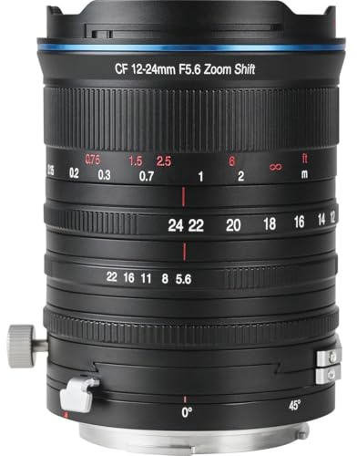 Laowa 12-24mm APS-C F5.6 Wide Angle Zoom Shift CF Lens with 7mm Shift Capability for Mirrorless Camera (Black, Canon RF Mount)