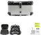 Motorcycle Top Box, 65L Aluminium Alloy Waterproof Motorcycle Topcase, Universal Motorbike Tail Box With Anti-Theft Lock System & Reflective Strips, Luggage Box for Storage Helmet - Silver Normal