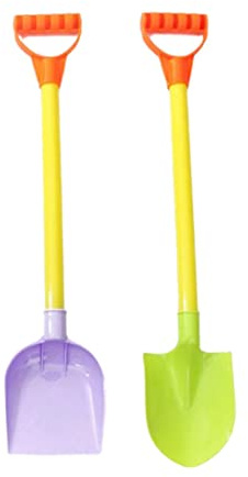 Pelle à Sable en Plastique Plage à Long Manche Pelle Outils de Jardinage de Neige pour Enfants 2 pièces Couleur aléatoire, Neige pour Enfants
