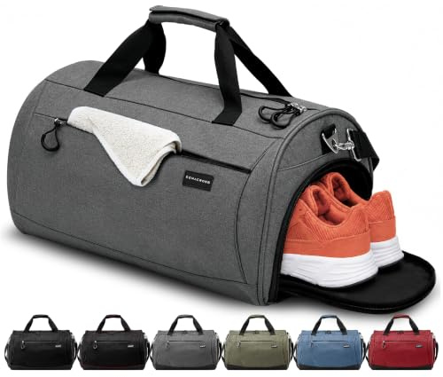 ZENACROSS Sporttasche & Reisetasche für Damen und Herren mit Nassfach & Schuhfach - Sporttaschen für Sport & Reisen - Sporttasche Damen, Gym Bag, Saunatasche
