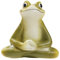 Hobbyfun Yoga Frosch II ca. 6,5 cm Figurine braun grün