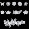 NBEADS 10 Stücke Weiß Spitze Applique Brautkleid BLUMENNn Stoff Spitze Stickerei Nähen Auf Flecken