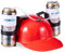 relaxdays Cappello Porta Birra, Elmetto con Cannuccia, Supporti per 2 Lattine, Gadget per Carnevale, Calcio Feste, Rosso