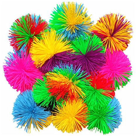 STOBOK Bunter Silikon-Koosh-Ball, der Spielzeug (gelegentliche Farbe) 6pcs 6cm aufprallt