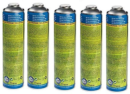 CFH. 5X Universalgas at 2000 Gas 30% Propan und 70% Butan Gaskartusche Druckgasdose 330g 600 ml