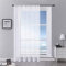 MRTREES Vorhänge Gardinen mit Store Vorhang Voile halbtransparent kurz in Leinenoptik Gardine Schals Weiß 228×228cm (H×B) für Wohnzimmer Schlafzimmer Kinderzimmer 1er Set