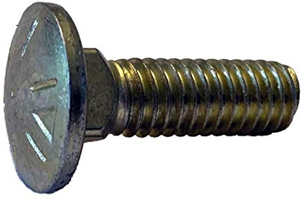 Small Parts 5032C8 1/2-13 x 2 Carriage Bolt Grade 8 Fully Threaded Zinc Yellow (Pack of 5)