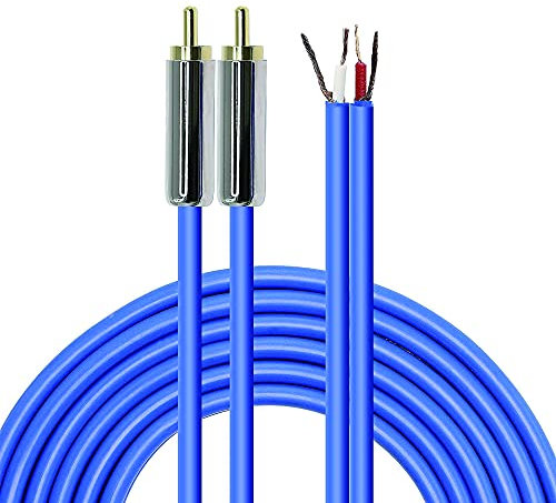 MEIRIYFA RCA Kabel Lautsprecher Kabel auf Cinch-Stecker, 2RCA Lautsprecherkabel Blanker Draht Audio-Cinch-Kabel (2RCA-Stecker)