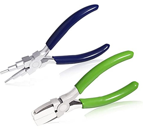 SPEEDWOX Pince à bec 6 en 1 et pince à bec en nylon avec poignées en PVC pour perlage, bouclage et façonnage de fils – Bricolage
