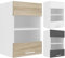 VCM Küchenschrank hängend | Maße ca. H. 60 x B. 40 x T. 31 cm | Hängeschrank mit Zwei Fächern | Küchenschrank mit Glas | Küchenmöbel - Esilo