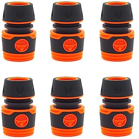 Boutihao 6 Pezzi Connettore per Tubo da Giardino, Plastica Veloce Connettore del Tubo, Connettori per Tubi Flessibili da 1/2 per Collegamento Tubi da Giardino