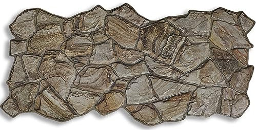 Grace Baltic 3D-Wandpaneele für Innenbereich, PVC-Wanddeko (10, Brauner Sandstein)