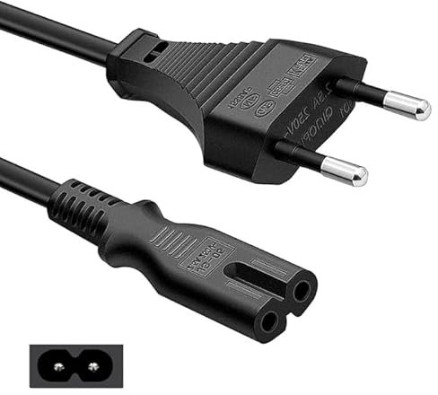 IEC 320 C7 Cavo di Alimentazione Power Cable con 2 Pin Euro Spina Europlug CEE 7/16 a Presa IEC-320-C7,Cavo di Alimentazione per PS5/ PS4/ PS3/ Xbox Series X/S