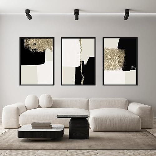 QPLGTU Geometrisches Poster-Set, Abstrakte Bilder Von Blumen Und Pflanzen, Gedrucktes Poster Für Wohnzimmer Hintergrund Wanddekoration, Rahmenlos (Stil 4,50x70cm*3)