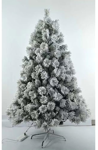 PLUS HOME Árbol de Navidad nevado con Base Soporte metálica tamaño180Cm(180Puntas) Pino Verde con un Nieve Blanco