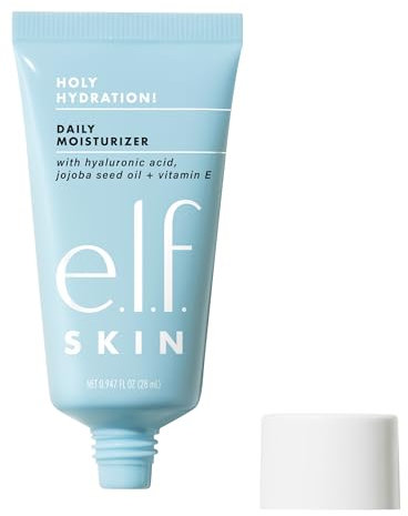 e.l.f. SKIN Holy Hydration! Daily Hydration Moisturizer Mini, Leicht Und Feuchtigkeitsspendend, Mit Aloe Vera, Jojobaöl Und Vitamin E, Cremige Formel, Vegan & Tierversuchsfrei, 28 ml