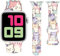 Sport Watch Bands Compatible with Apple Watch Band 38mm 40mm 41mm for Women Men, Adjustable Soft Silicone Replacement Smartwatch Wristband for iWatch Series 7 6 5 4 3 2 1 SE(cute cat)