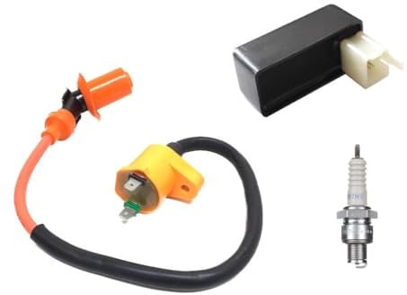 CDI + Zündspule + Zündkerze Set passend für Peugeot Speedfight, Elyseo, Jet-Force, Vivacity 50 2T | Zündkerze BR7HS | Ersatzteile für Roller/Moped