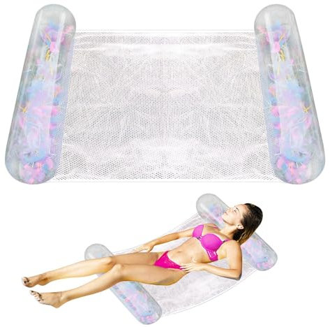 Aufblasbare Wasserhängematte Schwimmbett Luftmatratze Pool Wasserhängematte Erwachsene Luftmatratze Schwimmbett Pool Loungesessel Wasser Luftmatratze Wasserspielzeug Für Erwachsene Und Kinder (B)