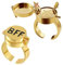 CPJJ Freundschaftsring mit süßem Anime-Motiv, offener Ring für Teenager, Mädchen, Schwestern, beste Freunde, Kupferschmuck, Geburtstagsgeschenk, 2 Stück