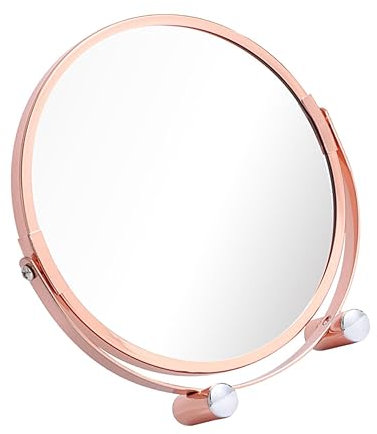 Baluue Miroir De en Or Rose Miroir De Maquillage Haute Définition Miroir De Maquillage Quotidien Miroir Femme Miroir Cosmétique De Bureau Miroir Délicat Le Fer Rose Gold