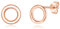 Cangall Silber Ohrstecker für Damen, 925 Sterling Silber Kreis Ohrstecker, Hypoallergen Flache Rose Gold Ohrringe Stecker, Unisex 10mm Klein Schlafen Knorpel Silber Ohrringe Geschenk für Mädchen