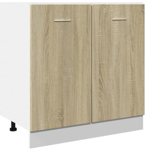Kangmusi Unterschrank Sonoma-Eiche 80x46x81,5 cm Holzwerkstoff, kangmusi849612