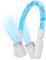 Ventilador de Cuello Portatil con Tubo de Refrigeración, Ventilador Potente 17000 RPM Aire Acondicionado Cuello USB Recargable 4000mAh, Ventiladore Facial Sin Aspas Ajustable 360° para Oficina Playa