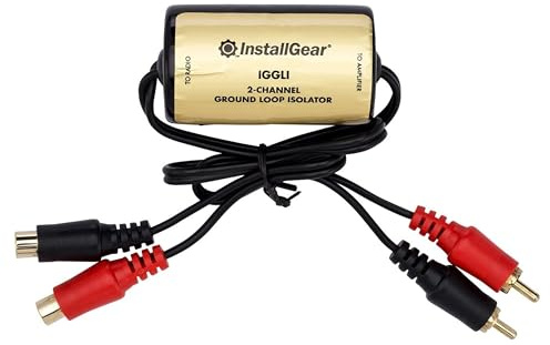 InstallGear Ground Loop Noise Isolator for Car Audio and Home Stereo