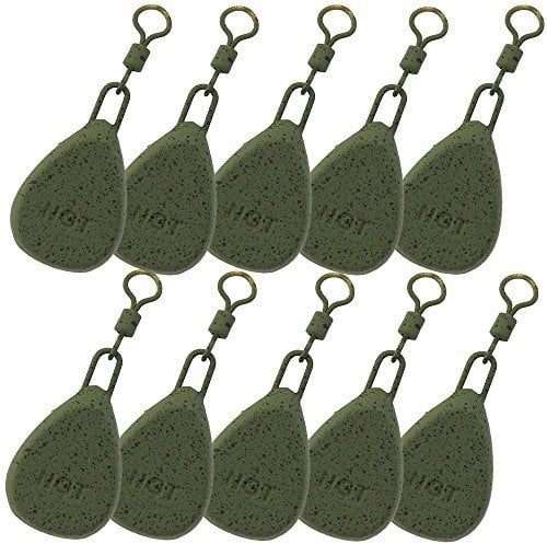 DNA LEISURE 10 x flach Birne Karpfen grobfischen Angeln Gewichte 1.5oz 2oz 2.5oz Unzen 3oz & 3.5oz alle Größen NGT - 2.5oz