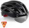 KINGLEAD Fahrradhelm Herren Fahrradhelm Damen Fahrradhelm mit Licht MTB Fahrradhelm mit Magnetischem Visier,Helm Fahrrad Verstellbarer Leichter Rennrad Helm