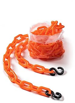Dekorative Sicherheitskette aus Kunststoff, 3 m, Crowd Control Center (Orange + Schoks)
