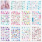 HOWAF 560+pcs Einhorn 3D Nagelsticker Selbstklebend, Einhorn 3D Nail Art Stickers Nagelaufkleber Nagel Abziehbilder für Mädchen Einhorn Kindergeburtstag Geschenktüten Mitgebsel Make-up Dekoration