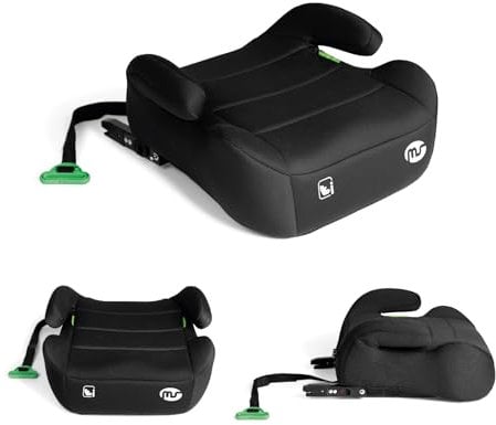 Seggiolino auto MS Booster ISize con Isofix ISize con guida per cintura - Seggiolino auto, Gruppo 3 (125-150 cm) - Nero