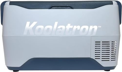 Koolatron Fridge Freezer Electric Cool Box 30L Cooler Box Portable 12v Camping Car Fridge Refrigerator For Campervan Perfect for Road Trips Picnics Travel Compressor Cooling, Range -22 to 10°C Grey