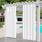 Comlax Outdoorvorhänge - Wasserdicht Outdoor Vorhang Balkon Terrasse UV Schutzmittel und Winddicht, sichtschutz Vorhänge für Veranda/Pavillons 1 Stück, Weiß 132x215cm