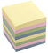 D.RECT Zettelklotz Notizklotz Ersatzpapier (für Zettelbox) | 85x85x80mm circa 750 blatt | sortiert Pastellfarbmix