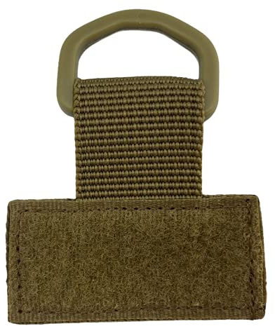 Patch Nation MOLLE Taktischer Rucksack Nylon-T-Gurtband mit D-Ring mit Hakenverschluss (Dunkle Erde)