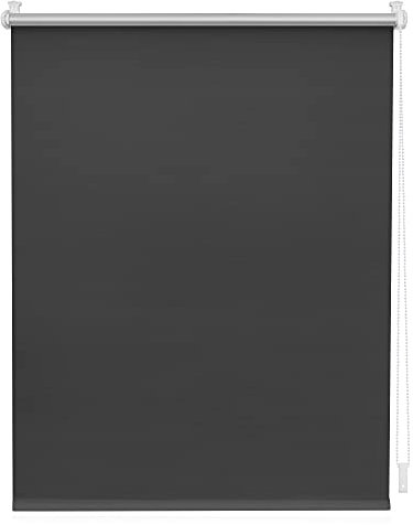 Lichtblick Thermorollo ohne Bohren, Klemmfix, Verdunklungsrollo, Hitzeschutz, Sichtschutz, Wandmontage, Deckenmontage, Rollo für Fenster und Türen Anthrazit,90 cm x 150 cm (B x L)