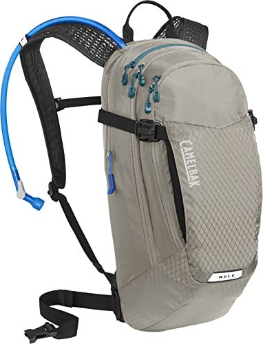 CamelBak M.U.L.E. 12 Sac à Dos d'hydratation pour vélo de Montagne – Sac à Dos d'hydratation Facile – Piège à Tube magnétique – Aluminium/Noir