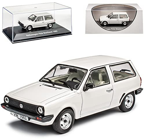 Volkwagen Polo II 86c 3 Türer Weiss 2. Generation 1981-1994 1/43 DeAgostini Modell Auto mit individiuellem Wunschkennzeichen