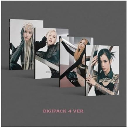 Born Pink 2. Album Digipack Version CD + Booklet + Selfie-Fotokarte + Akkordeon-Liedtexte Papier + Tracking (zufällig)