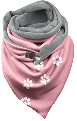 GBEN Damen Schal Baumwolle Dreieckstuch Frauen Warm Winterschal Herbstschal Dreieck Schal Halstuch Scarf Kuschelige Halswärmer Wollschal Strick-Pullover Umhängetuch Schlauchschal (C, One Size)