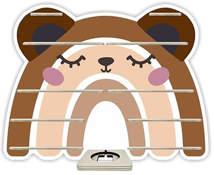 Farbklecks-Collection Musikboxregal Regenbogentier Teddy - passend für Toniebox - Regal mit Platz für Box sowie 50-55 Figuren
