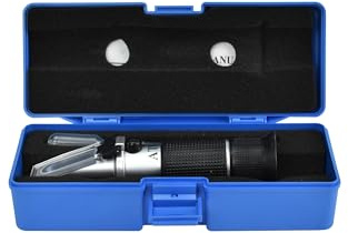 Sunex Frostschutzprüfer Refraktometer Ethylenglykol, Propylenglykol, für Gefrierpunkt von Kühlmittel & Scheibenwasser prüfen, Elektrolyt-Dichte Autobatterie messen, Kühlflüssigkeit Tester inkl Zubehör