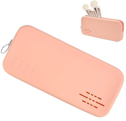 HEKOBAG Makeup Pinsel Tasche und Halter - Silikon Organizer für Reisen - Tragbare Kosmetiktasche zur Aufbewahrung (23 * 11 * 2,3 cm)