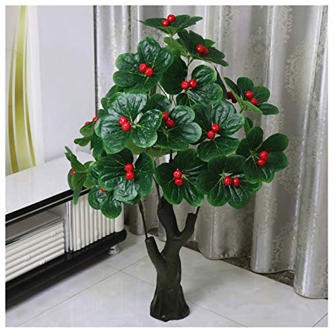 Planta Artificial Bonsai Árbol de Cerezo Artificial de 35 Pulgadas, Rama de Cerezo Falsa, Hojas, decoración de Plantas de imitación topiaria, sin Lavabo. Bonsai Artificial