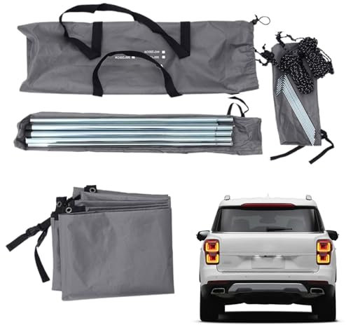 Tienda de campaña para coche con techo para portón trasero, toldo lateral para coche de tela Oxford, tienda de techo duradera, tienda de campaña para coche grande, toldo para coche, tienda de campaña