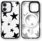 Rosarnnah Magnetic for iPhone 16 Magsafe Case Cute - Durable Shockproof 6.6 ft Drop Impact Phone Case - Black Funny Five-Pointed Star Design for iPhone 16 6.1