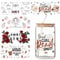 Glass Cup Transfer Stickers Gift - 5 Pcs Cups Wrap UV DTF Crafts Vinyl Sticker Beautiful Waterproof Sticker for Girls Boys Childs DIY Mugs Cake Ice Cream Scrapbooking Furniture Laptop